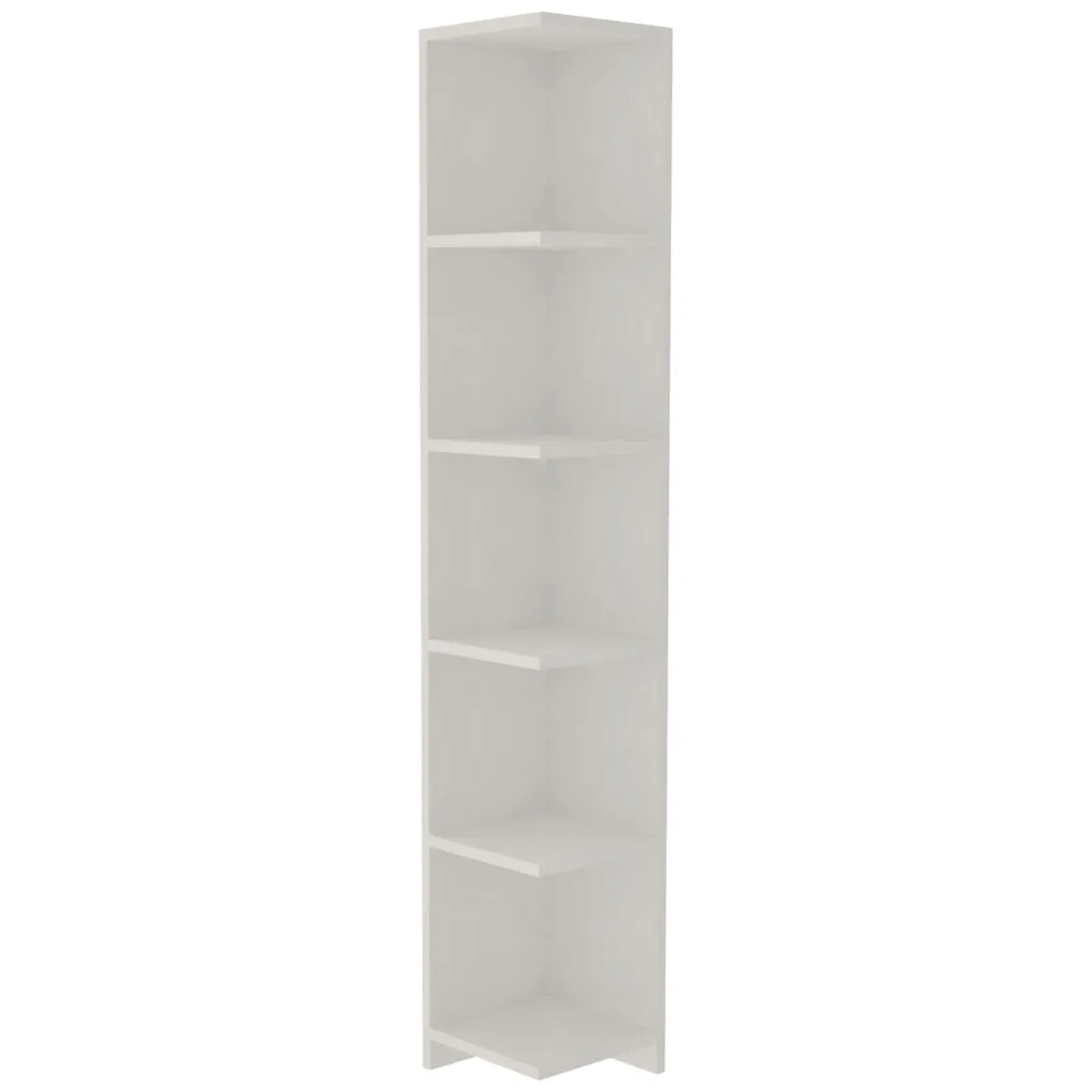 Libreria Bianco 5 Ripiani Installazione Libera 25x25x160h cm, Struttura Verticale - Tufillo