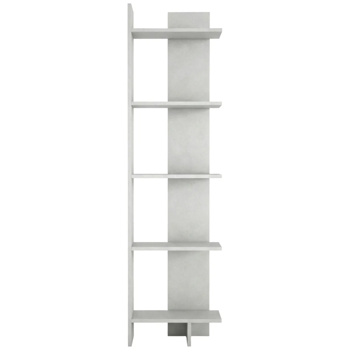 Librerie > Dmora Libreria 5 Ripiani Installazione Libera 49x22x170h cm, Struttura Verticale - Trimonte Bianco