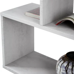 Librerie|Ufficio > Dmora Libreria bifacciale cemento 110x97h cm - Amerigo Grigio Cemento