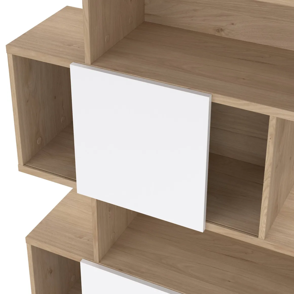 Libreria chic rovere e bianca lucida 95x166h cm - Acetosella