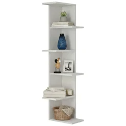 Librerie|Ufficio > Dmora Libreria classica bianca 37x141h cm - Bud Bianco