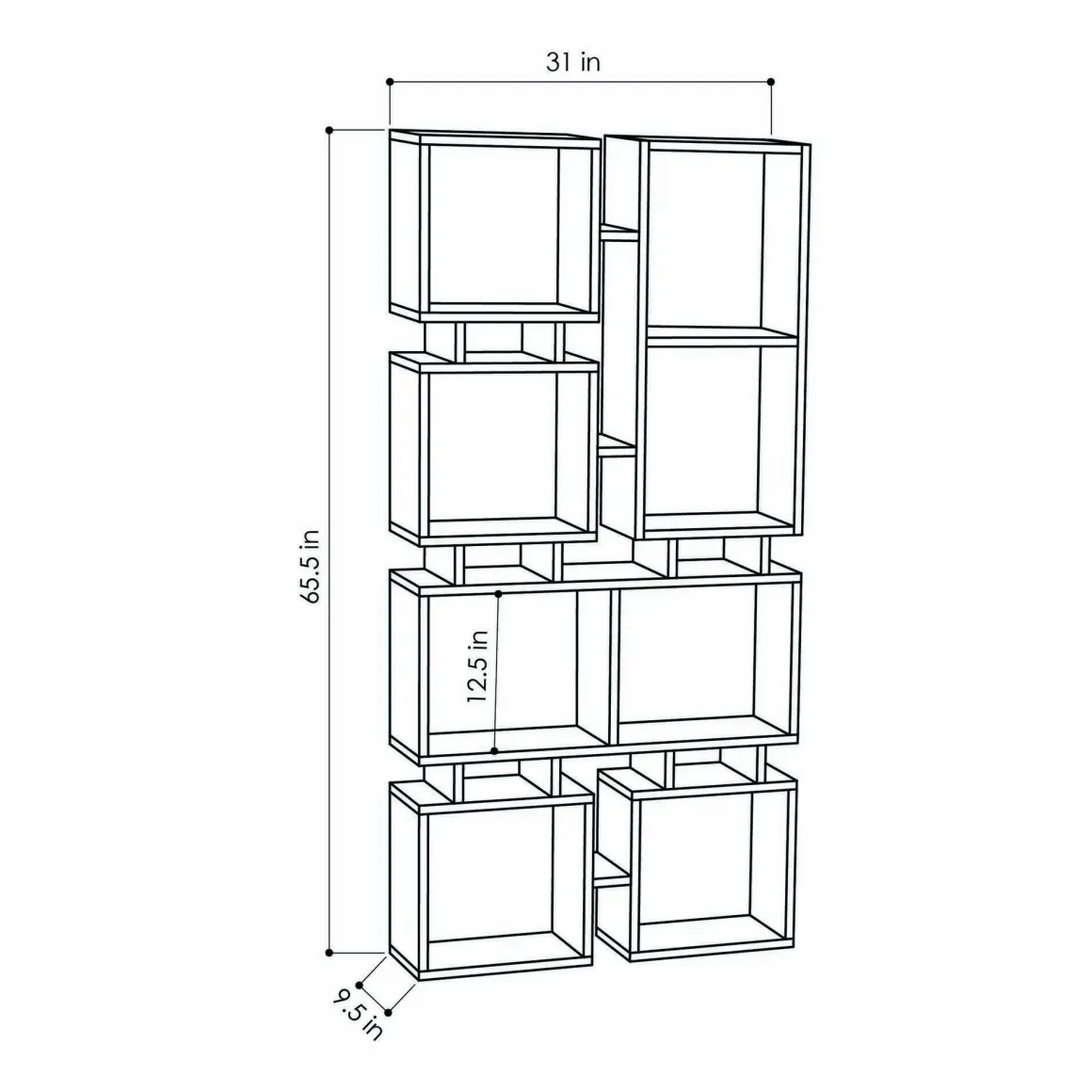 Libreria classica quercia 79x166h cm - Erin