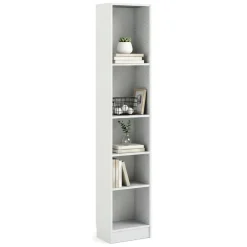 Librerie > Dmora Libreria colonna bianca 40x203h cm - Albregio Bianco