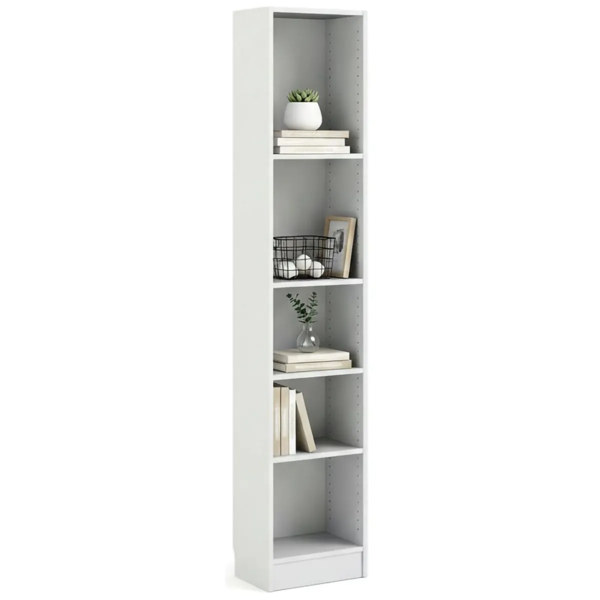 Librerie > Dmora Libreria colonna bianca 40x203h cm - Albregio Bianco
