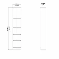 Librerie > Dmora Libreria colonna bianca 40x203h cm - Albregio Bianco
