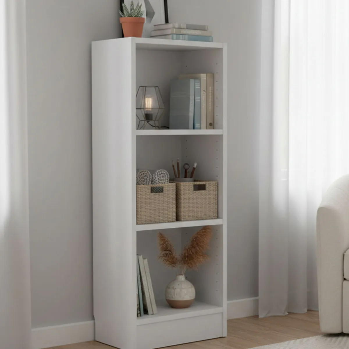 Librerie > Dmora Libreria colonnina bianca 40x107h cm - Alcesti Bianco