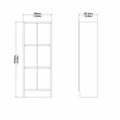 Librerie > Dmora Libreria colonnina bianca 40x107h cm - Alcesti Bianco