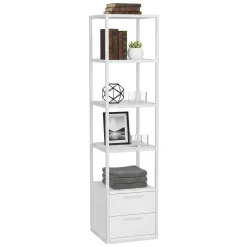 Libreria con 2 cassetti bianca 39x169h cm - Arsim