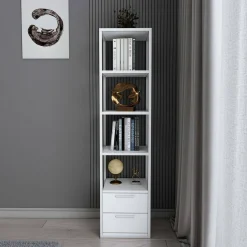 Libreria con 2 cassetti bianca 39x169h cm - Arsim