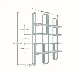 Libreria design oro 125x180h cm - Angylla