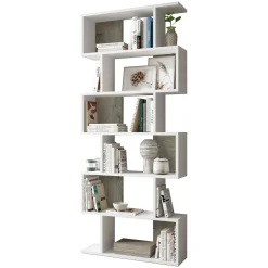 Libreria divisoria bianca e rovere 80x192h cm - Ataman