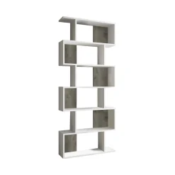 Libreria divisoria bianca e rovere 80x192h cm - Ataman