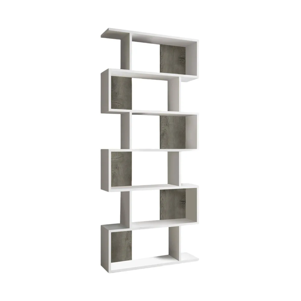 Libreria divisoria bianca e rovere 80x192h cm - Ataman