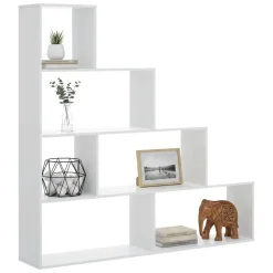 Librerie|Ufficio > Dmora Libreria divisoria bianca lucida 145x145h cm - Apofi Bianco Lucido
