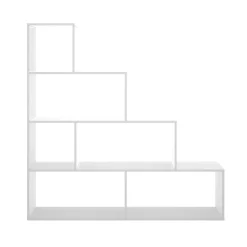 Librerie|Ufficio > Dmora Libreria divisoria bianca lucida 145x145h cm - Apofi Bianco Lucido