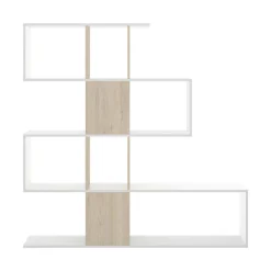 Libreria divisoria bianca lucida e rovere 145x145h cm - Ax