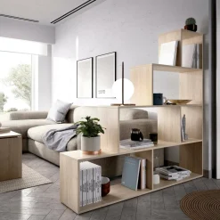 Librerie|Ufficio > Dmora Libreria divisoria rovere 145x145h cm - Apofi Marrone Rovere