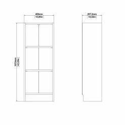 Librerie|Ufficio > Dmora Libreria economica quercia 84x89h cm - Naruto Marrone Quercia