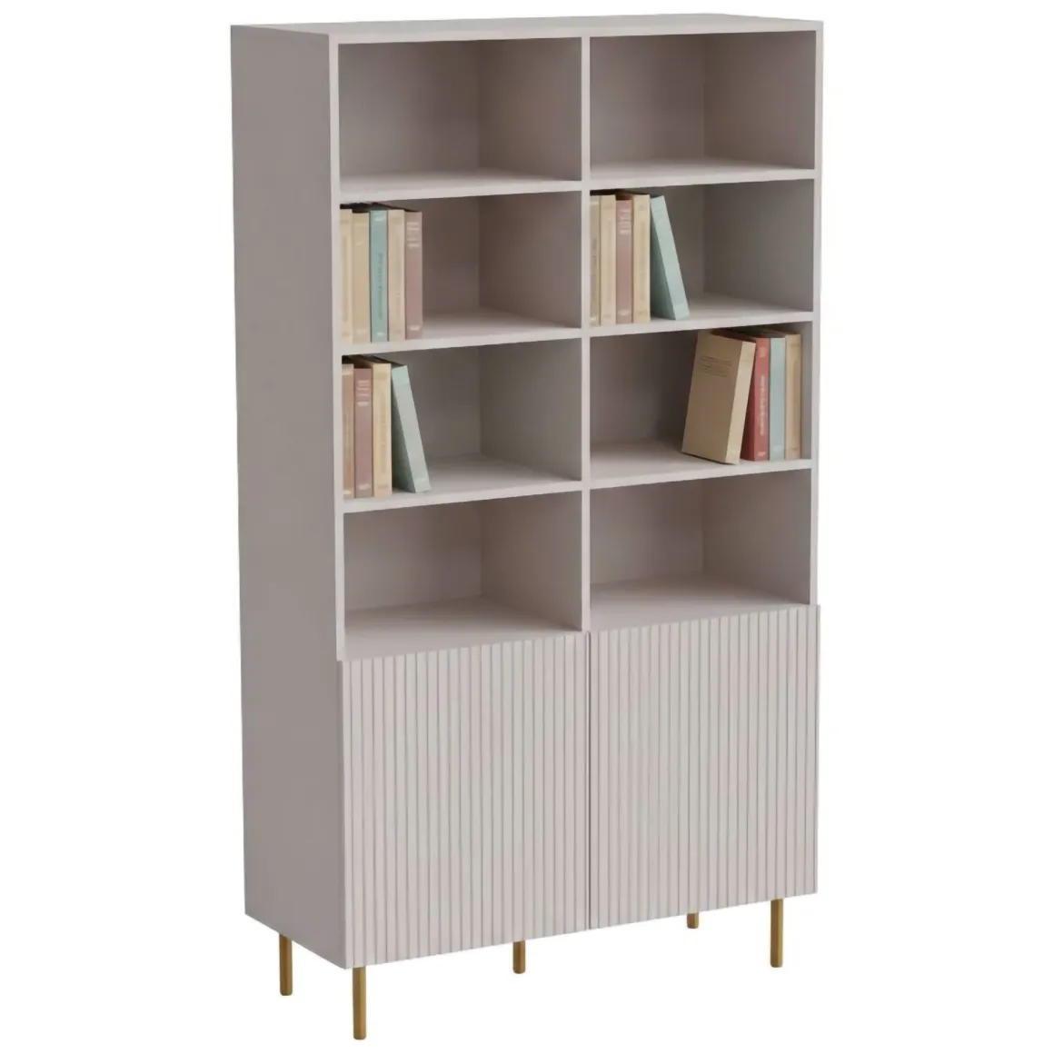 Libreria elegante beige 100x176h cm - Maierato