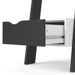Librerie > Dmora Libreria elegante bianca e nera 55x180h cm - Acascia Nero, Bianco