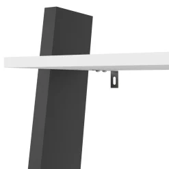 Librerie > Dmora Libreria elegante bianca e nera 55x180h cm - Acascia Nero, Bianco
