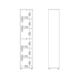 Librerie > Dmora Libreria elegante bianca 89x113h cm - Aziza Bianco
