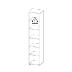 Librerie > Dmora Libreria elegante bianca 89x113h cm - Aziza Bianco