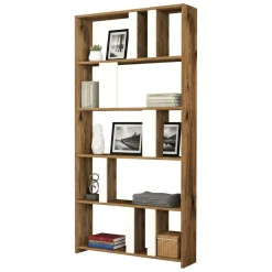 Libreria elegante noce e bianca 90x180h cm - Scapolita