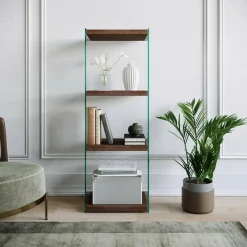 Libreria elegante noce 40x120h cm - Zenobie