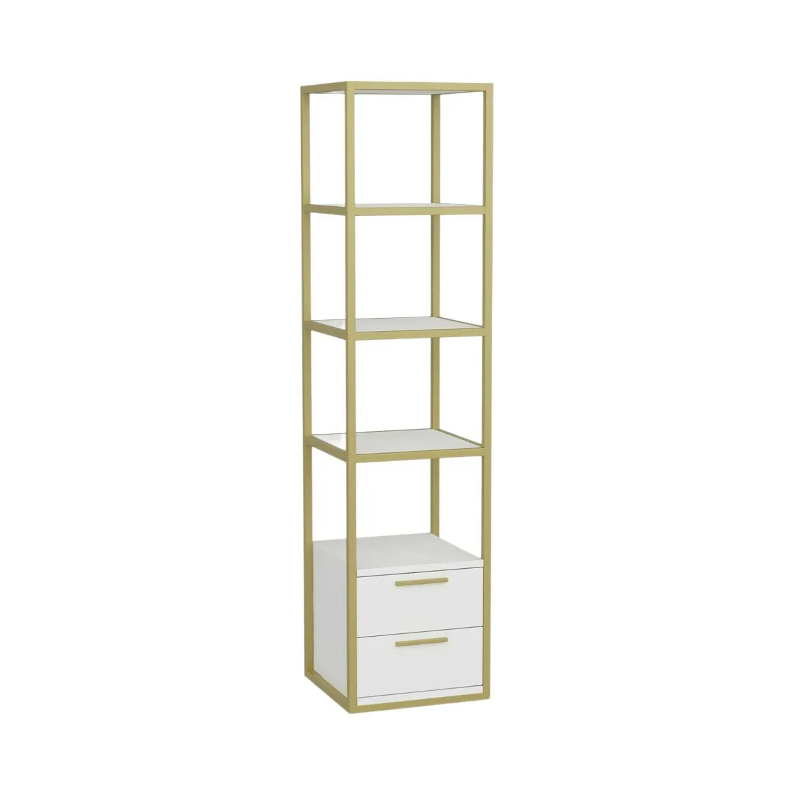 Libreria elegante oro e bianca 39x169h cm - Arsim