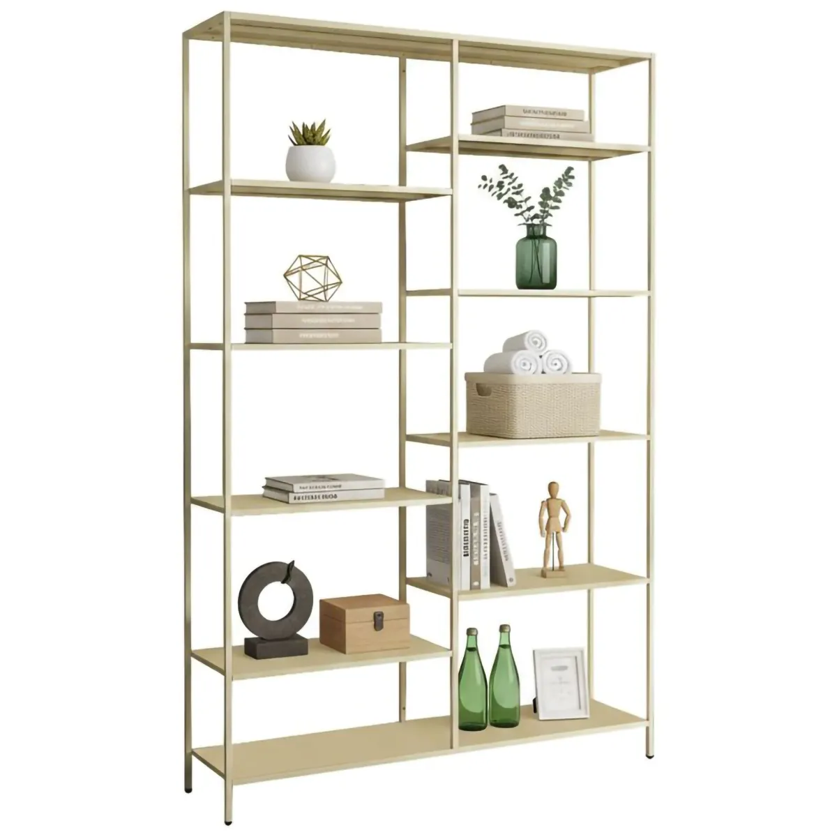 Librerie > Dmora Libreria elegante panna 120x188h cm - Dorgali Bianco Panna
