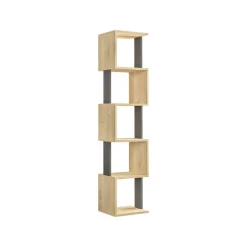 Libreria elegante quercia e antracite 35x161h cm - Nada