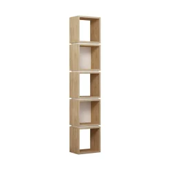 Librerie > Dmora Libreria elegante quercia e bianca 32x167h cm - Tomas Bianco, Marrone Quercia