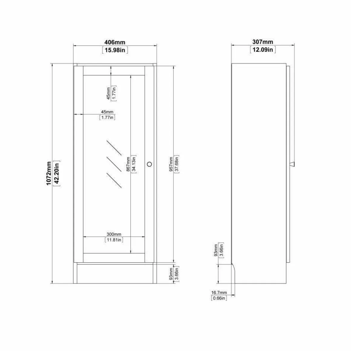 Libreria elegante quercia 40x107h cm - Goring