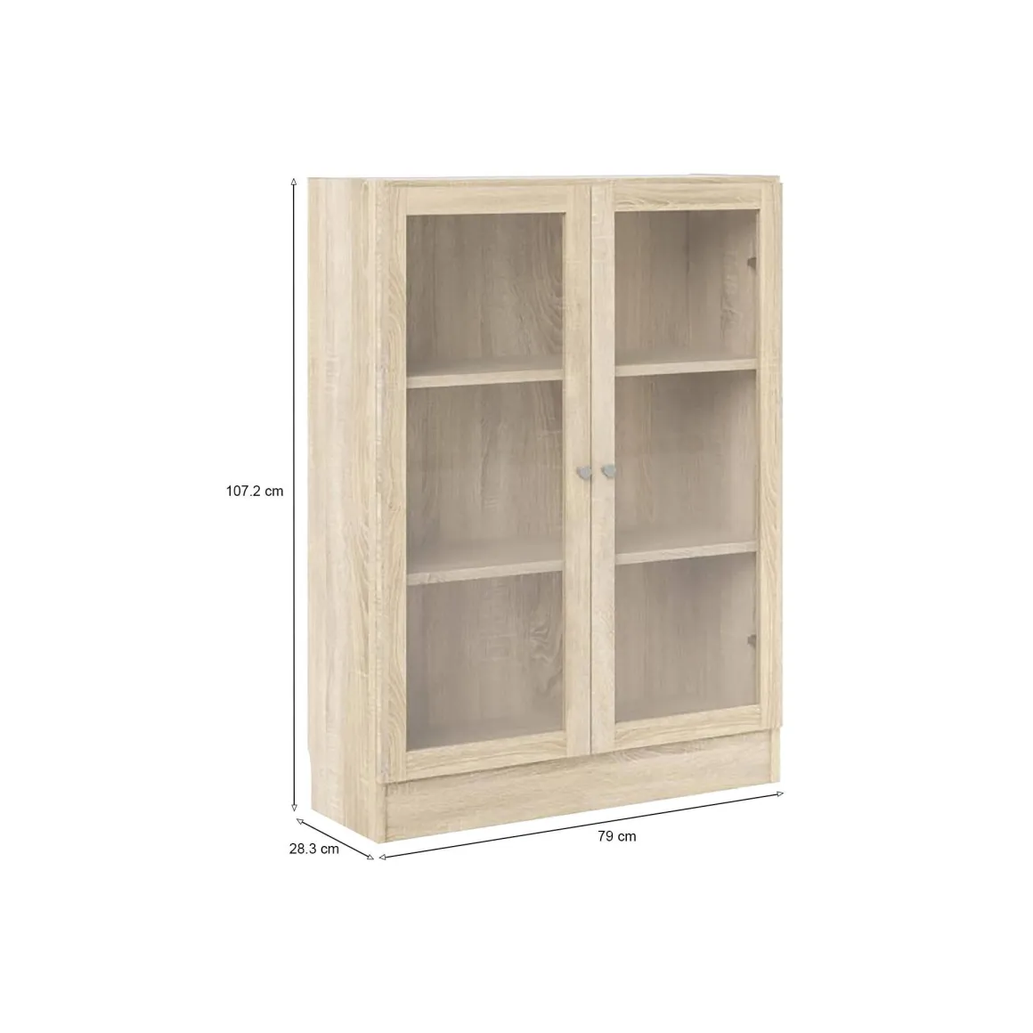 Libreria elegante quercia 79x107h cm - Amphan