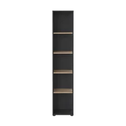 Librerie > Dmora Libreria elegante rovere e grigia 40x204h cm - Baaz Grigio, Marrone Rovere