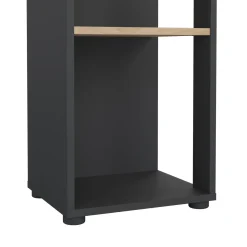 Librerie > Dmora Libreria elegante rovere e grigia 40x204h cm - Baaz Grigio, Marrone Rovere