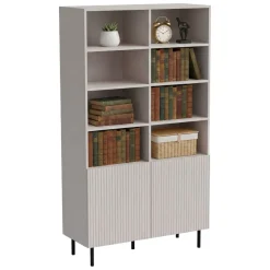 Libreria Ghilarza, 100x42 h177 cm, Beige