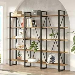Librerie|Ufficio > Dmora Libreria larga quercia 219x180h cm - Altano Marrone Quercia