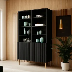 Librerie > Dmora Libreria Maierato, 100x42 h177 cm, Nero