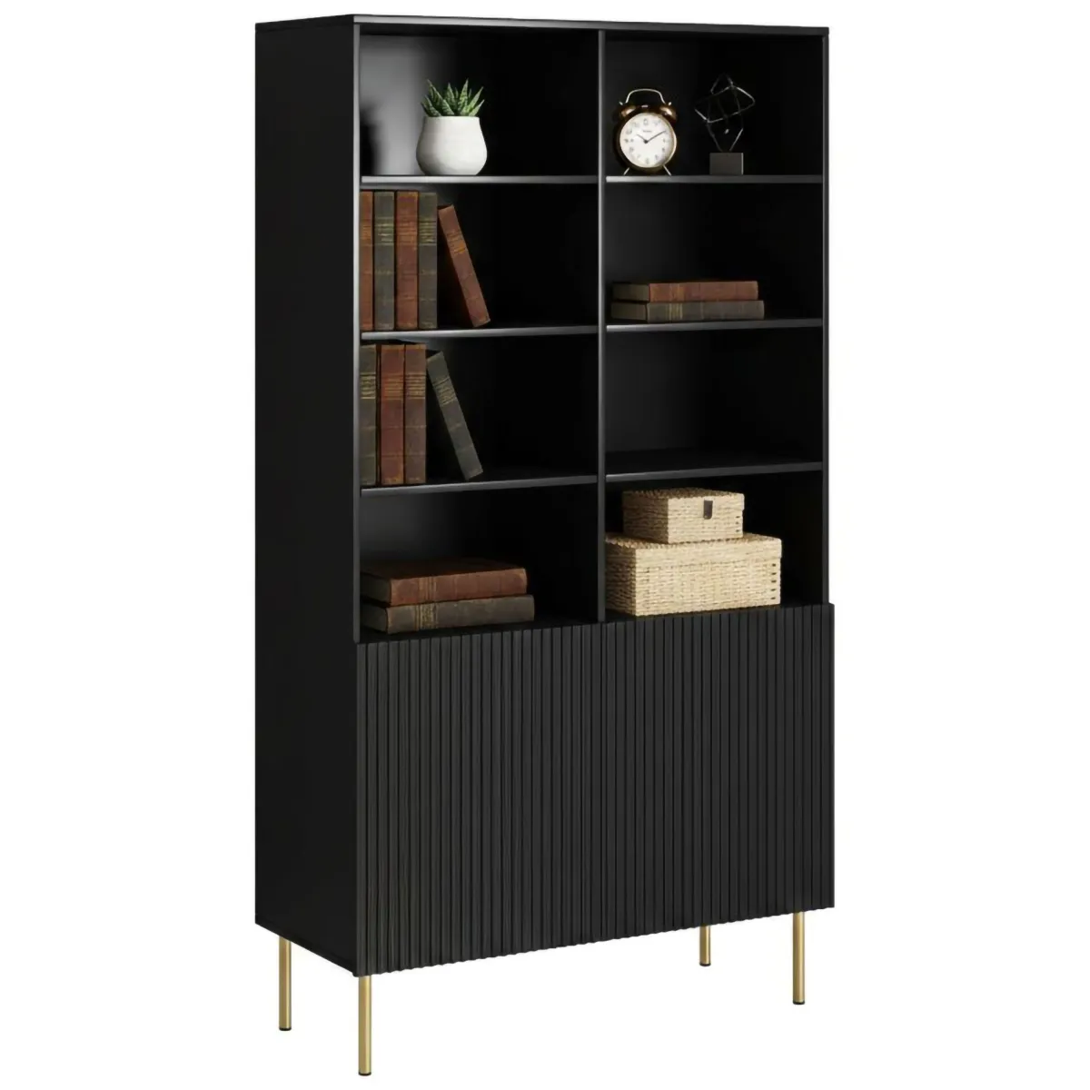 Librerie > Dmora Libreria Maierato, 100x42 h177 cm, Nero
