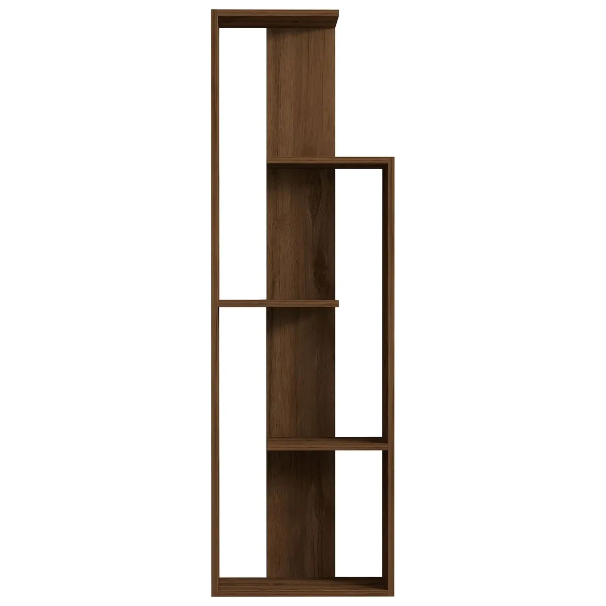 Librerie > Dmora Libreria 3 Ripiani Installazione Libera 50x20x160h cm, Sfumatura Colore Struttura Noce - Fiesole Marrone Noce