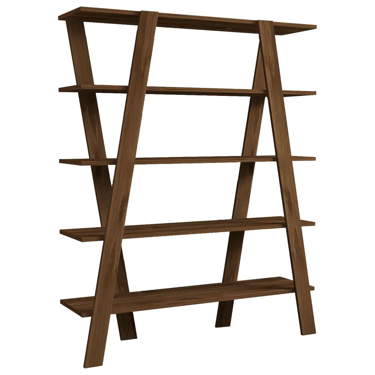 Librerie > Dmora Libreria 4 Ripiani Installazione Libera 120x25x150h cm, Struttura Verticale - Tertenia Marrone Noce