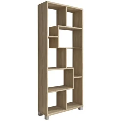 Librerie > Dmora Libreria Marrone Rovere Cassetti 8 Ripiani 68x25x161h cm, - Veniano Rovere, Marrone
