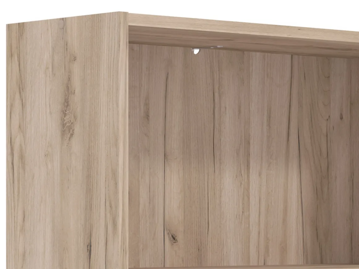 Librerie > Dmora Libreria 3 Ripiani Installazione a Terra 70x24.5x142h cm, Sfumatura Colore Struttura Rovere Grigio - Prisco Marrone Rovere grigio