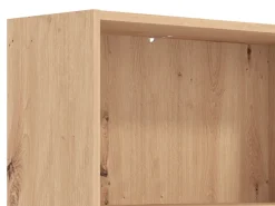 Librerie > Dmora Libreria 3 Ripiani Installazione a Terra 70x24.5x142h cm, Sfumatura Colore Struttura Rovere Nodi - Prisco Marrone Rovere Nodi