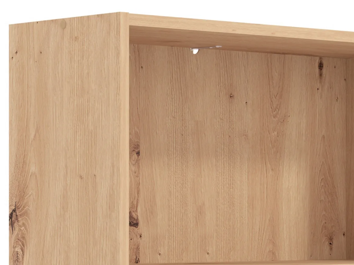 Librerie > Dmora Libreria 3 Ripiani Installazione a Terra 70x24.5x142h cm, Sfumatura Colore Struttura Rovere Nodi - Prisco Marrone Rovere Nodi