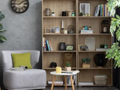 Libreria Marrone Rovere Nodi 4 Ripiani Installazione a Terra 70x24.5x176.5h cm, Sfumatura Colore Struttura Rovere Nodi - Urgnano