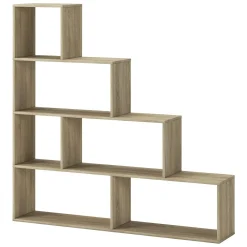 Libreria Marrone Rovere 3 Ripiani Installazione a Terra 145x28x143h cm, Sfumatura Colore Struttura Rovere - Serole