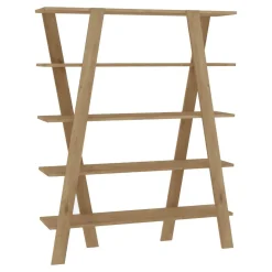 Librerie > Dmora Libreria 4 Ripiani Installazione Libera 30x25x170h cm, Struttura Verticale - Cesio Marrone Rovere